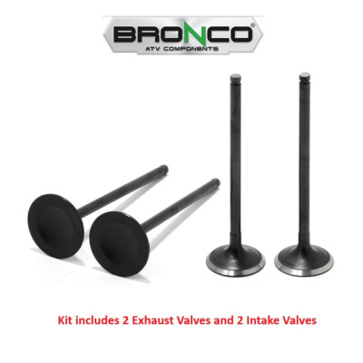 Bronco 2 Intake & 2 Exhaust Valves Kit Set Polaris Sportsman 550 & X2 & XP ALL