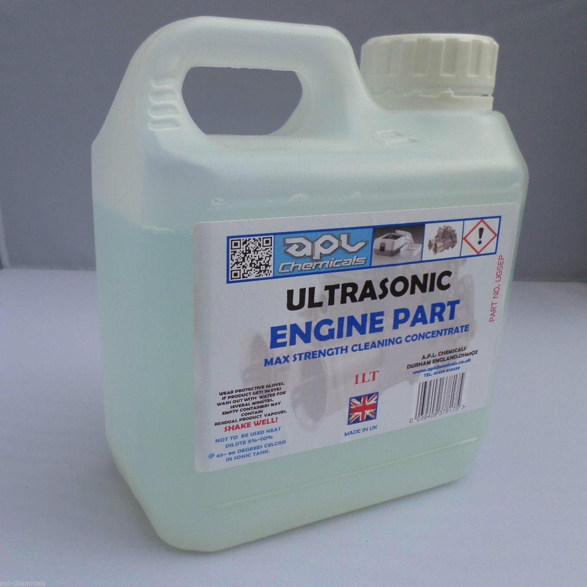 Qucship 8X Concentrated Ultrasonic Cleaner Solution – 1 Gallon, Removes Grease & Dirt From Carburetors, Metal, Plastic