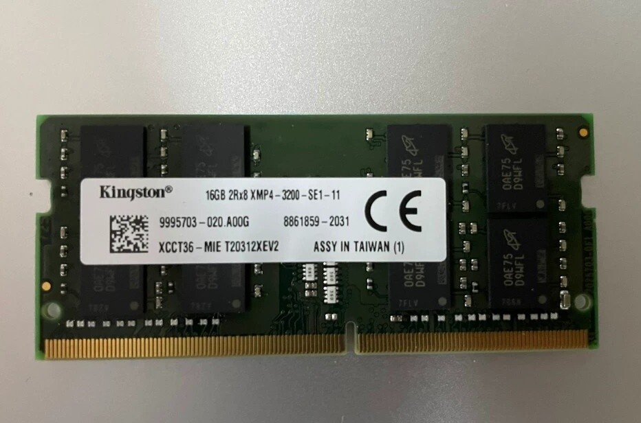 Kingston 16GB DDR4 3200 Laptop SO-DIMM RAM 2Rx8 PC4-25600
