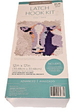 American Crafts Holstein Cow Latch Hook Kit 2021 New Sealed