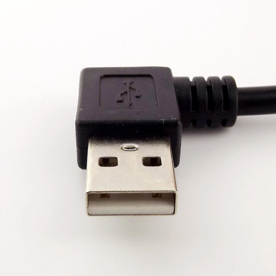 USB 2.0 Type A Male Left Angle To Female Extension Adapter Converter Cable Cord - Image 4 of 4