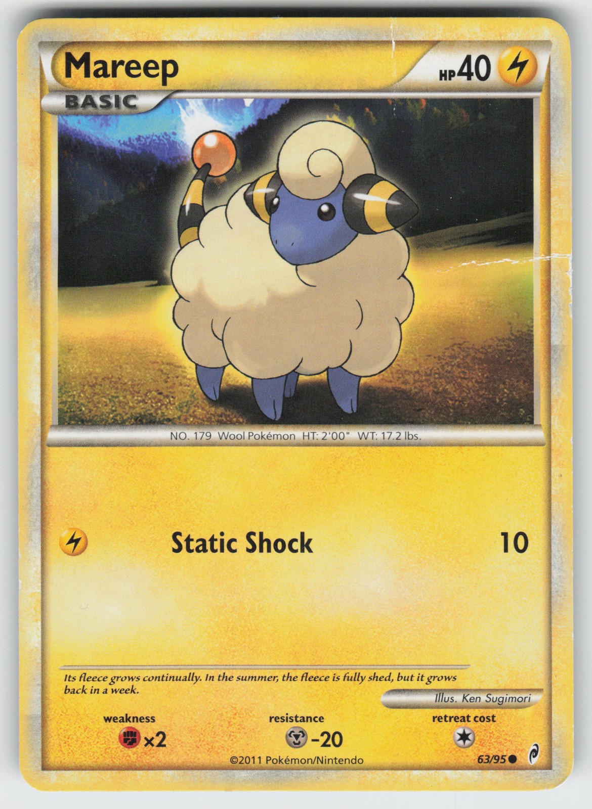Mareep Common Call of Legends 63/95 Pokemon
