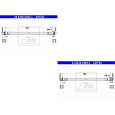 2x ATE Bremsschlauch hinten für Citroën Xsara Picasso N68 1.8 16V 1.6 Berlingo