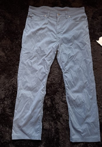 Prana Pants Mens 36x30 Slate Blue Brion Slim Fit Nylon Stretch Hiking M4BN30312