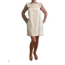 Madewell White Crochet Fringe Shift Dress Women’s Size 6