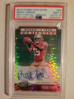 2019 Panini Contenders Optic Deebo Samuel ROY Auto 19/27 Psa 9/10