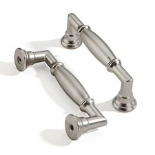 2 Pack 3 Inch Hole Center Brushed Satin Nickel Cabinet pulls Solid Heavy Duty...
