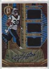 2021 Panini Gold Standard Rookie Jersey Triple /149 Chuba Hubbard #296 Auto 0c3