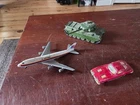 Vintage Die Cast Lot Corgi Corvette, Dinky Centurion Tank & Ertl United Jet - NR