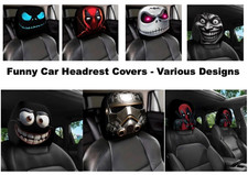 Funny Car Seat Headrest Covers Cartoon Skull Cat Stormtrooper Funny Face Funny Car Seat Headrest Covers Cartoon Skull Cat Stormtrooper Funny Face