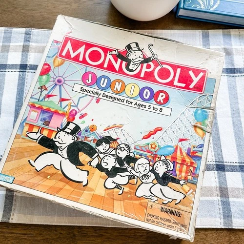 Vintage 1991 Monopoly Junior Board Game Parker Brothers –Complete Fairground Ed.