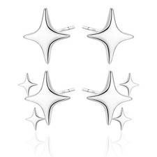 HOT 4 Prong Star Stud Earrings Minimalist Celestial Jewelry Bestseller
