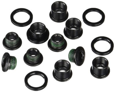 Truvativ Steel Chainring Bolt Set/15 8mm Bolts with 8.5x7mm, 8.5x5mm, Black 