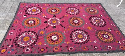 Uzbek suzani handmade embroidery home decor 78''X110'' 200x280cm HD