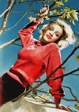 Marlene Dietrich Unique Oils Illustration Print 12 (A4 Size - 210mm x 297mm)