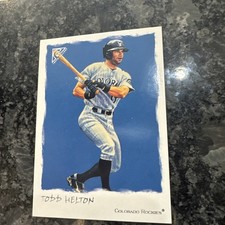 2002 Topps Gallery Variation SP 27 Todd Helton (Blue Background)  HOF Rockies