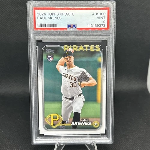 2024 Topps Update Series - Paul Skenes #US100 White Uniform (RC)⚡️PSA 9 MINT⚡️