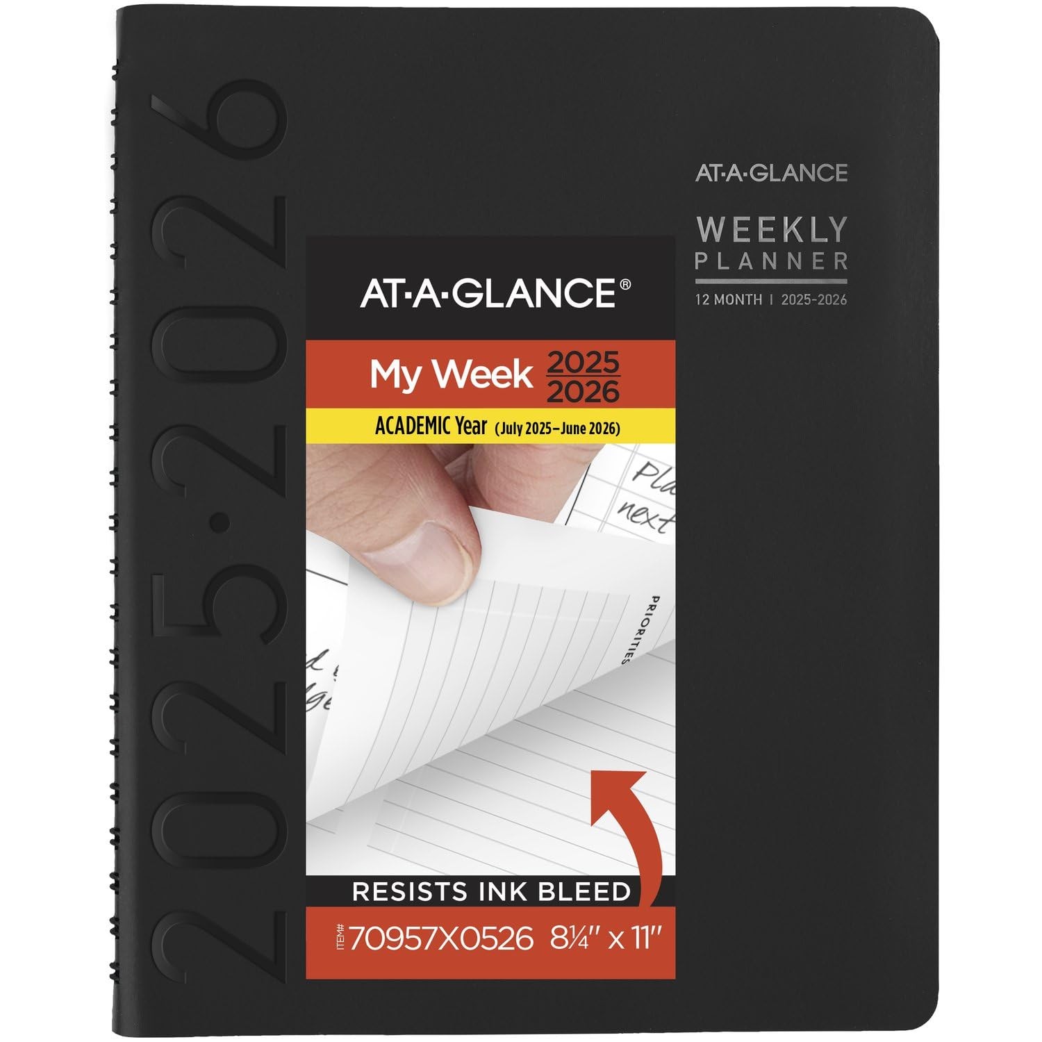 2025-2026 Academic Planner with Weekly & Monthly Views, Half-Hourly Scheduling, 8-Page Layout-image