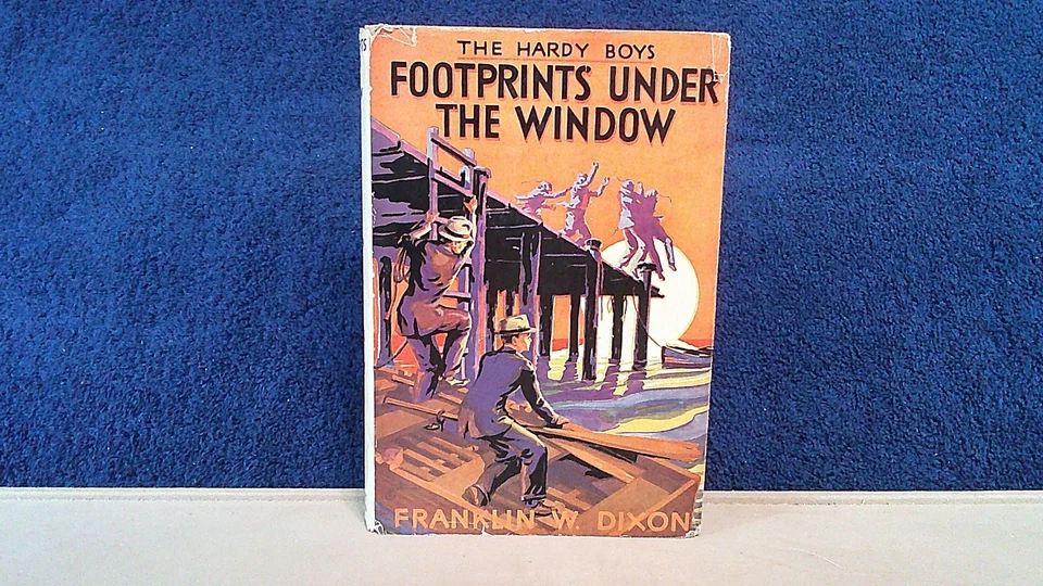 HARDY BOYS WHITE SPINE #12 FOOTPRINTS UNDER THE WINDOW 1939B-15 — 第 2/4 张图片