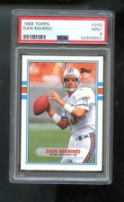 1989 Topps #293 Dan Marino PSA 9 Graded Football Card NFL Miami Dolphins MINT