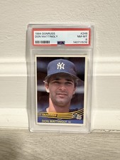 1984 Donruss Don Mattingly #248 (RC) PSA 8 Yankees 