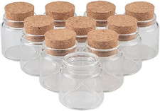 Capacity 50Ml Glass Bottles with Cork Small Transparent Mini Empty Glass Vials J
