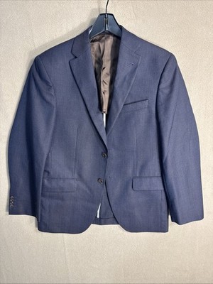 Custom Mens 39S Slim Fit Purple Blue Birdseye Check Sport Coat Coast SPJ Canada