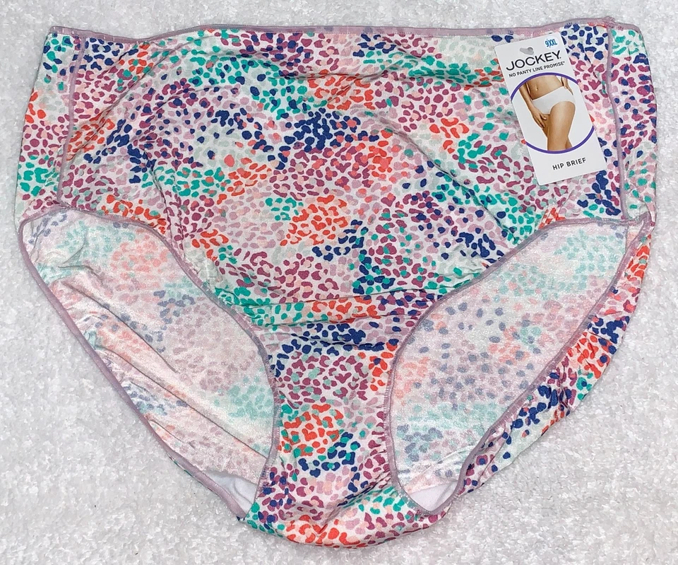 JOCKEY No Panty Line Promise Tempest Leopard Hip Brief Hipster Panty Women 2XL 9 - Image 2 of 4