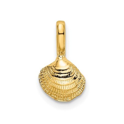 10K Gelbgold Mini Muschel Muschel Charm