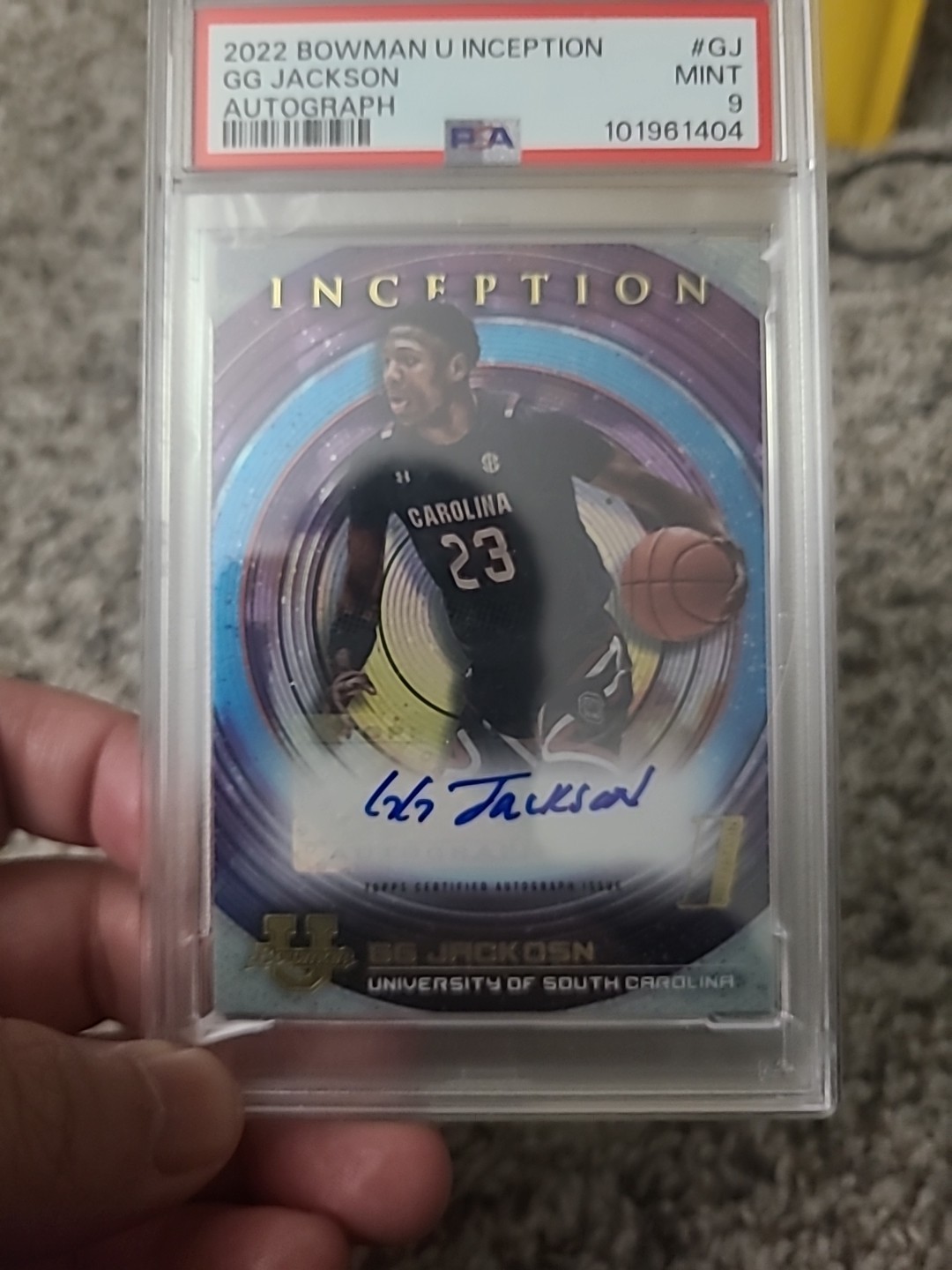 2022-23 Bowman Inception University - Autographs GG Jackson #BIA-GJ PSA MINT 9