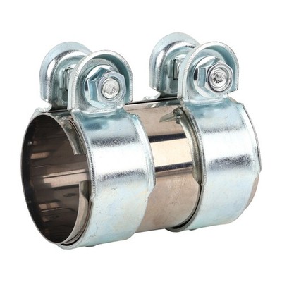 83 12 2858 Edelstahl Auspuffschelle Doppelschelle Rohrverbinder Ø50mm x 95mm