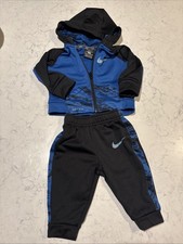 Nike Baby Boy 6/9 Months Outfit Joggers Zip Up Hoodie Jacket EUC