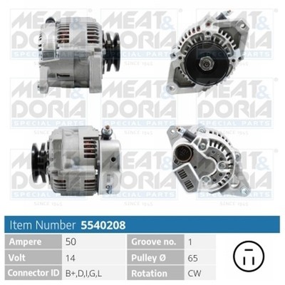 Lichtmaschine Generator Lima MEAT & DORIA 5540208 14V für SUZUKI SWIFT 1 AA OS