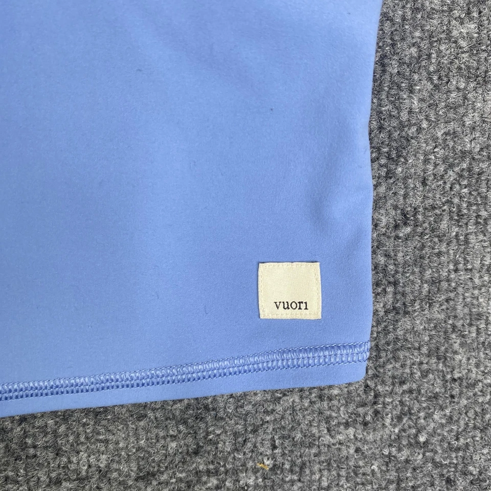 Vuori Tank Top Womens Medium Blue Cropped Built In Bra Activewear VW1027 - Image 3 of 4