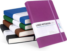 5 Pack Hardcover Journal Notebooks for Work 320 Pages A5 Thick Journals Bulk GSM