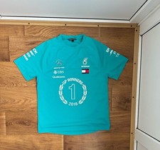 MERCEDES AMG PETRONAS F1 TEAM ISSUE HI HIZ SET UP T SHIRT MEN S 2018 block core