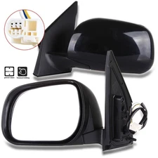Power For 2006-08 Toyota Rav4 Black Manual Fold Side View Towing Mirrors Pair