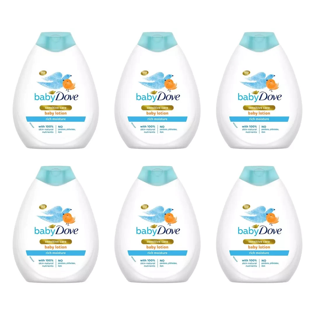 6 X Baby Dove Rich Moisture Baby Lotion sensitive Care 400ml SAME DAY DISPATCH!