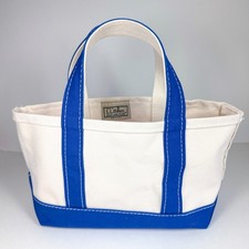 L.L.Bean Boat and Tote , Mini - Natural / Blue