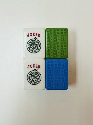 #40 Magnetic Tiles for Automatic Mahjong Tables 2 Sets (Blue and Green) 152/Set