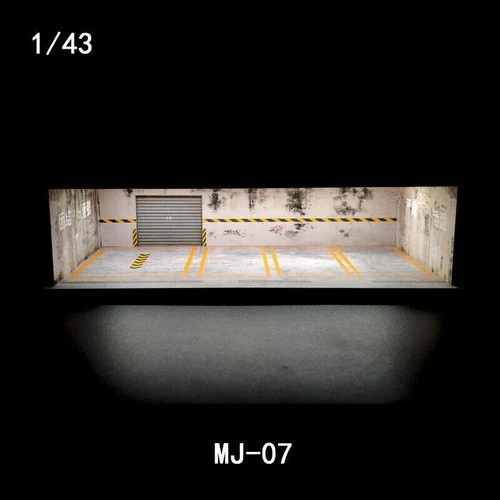 1/43 Diorama Auto Garage Modell Beleuchtung Stadt Parkplatz Szene Display Modell - Bild 37 von 42