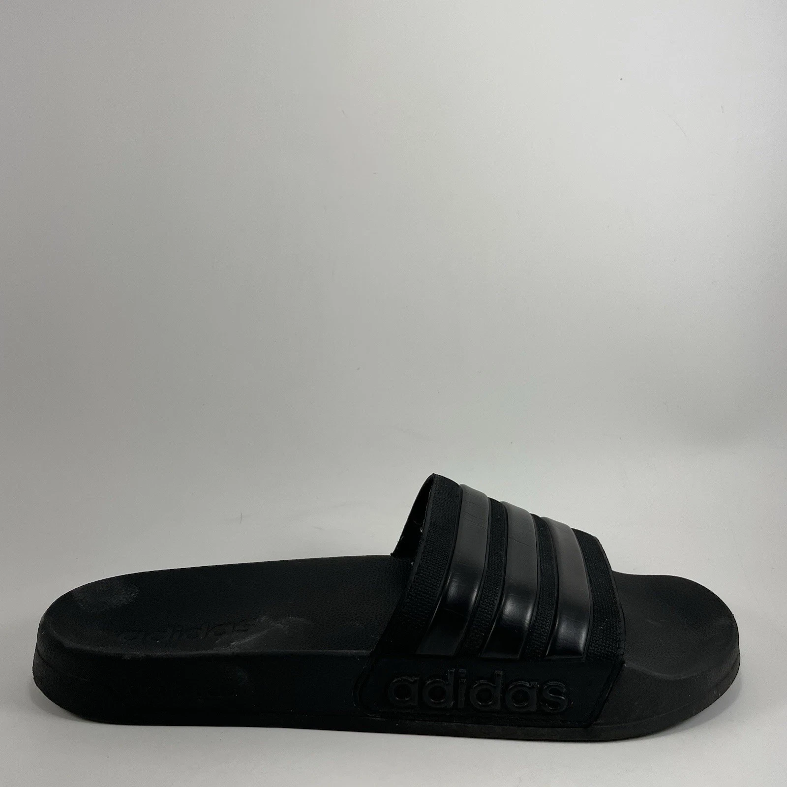 Adidas Adilette sandali slide uomo taglia 10 triplo nero classico casual acqua
