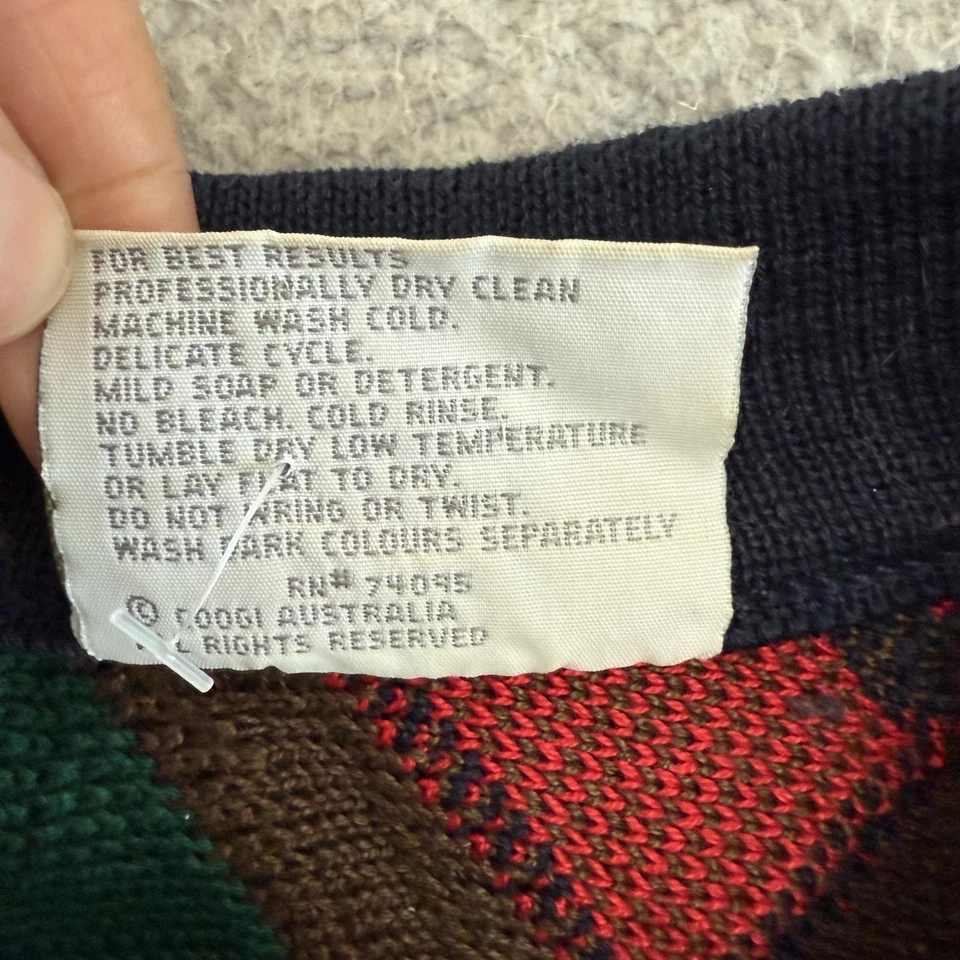 Vintage Coogi Sweater Mens Medium 3D Knit Australia 90s Cosby Hip Hop - Image 3 of 4