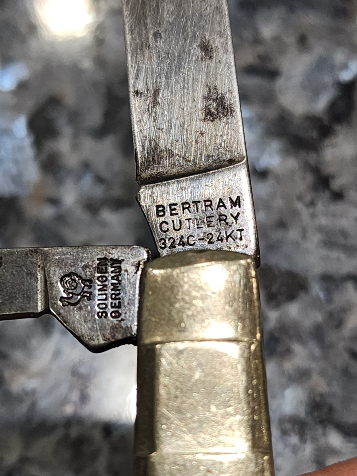 Hen & Rooster Pocket Knife 324C 24KT Bertram Solingen Germany 4 Blade Congress