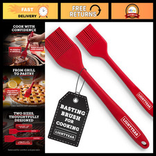 Silicone Basting Brush Set for Cooking Baking - Heat Resistant Pastry Brush