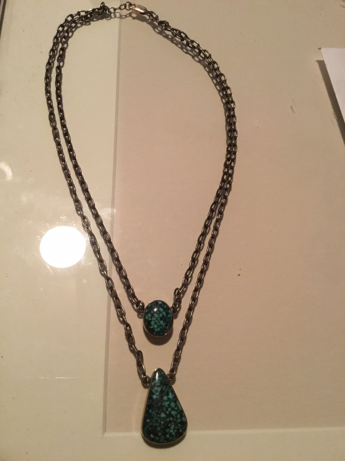 Authentic Native American  Spiderweb Turquoise Pe… - image 15