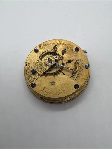 Elgin 15 jewel Grade 82 antique 18 Size hunting movement only Runs Good 686