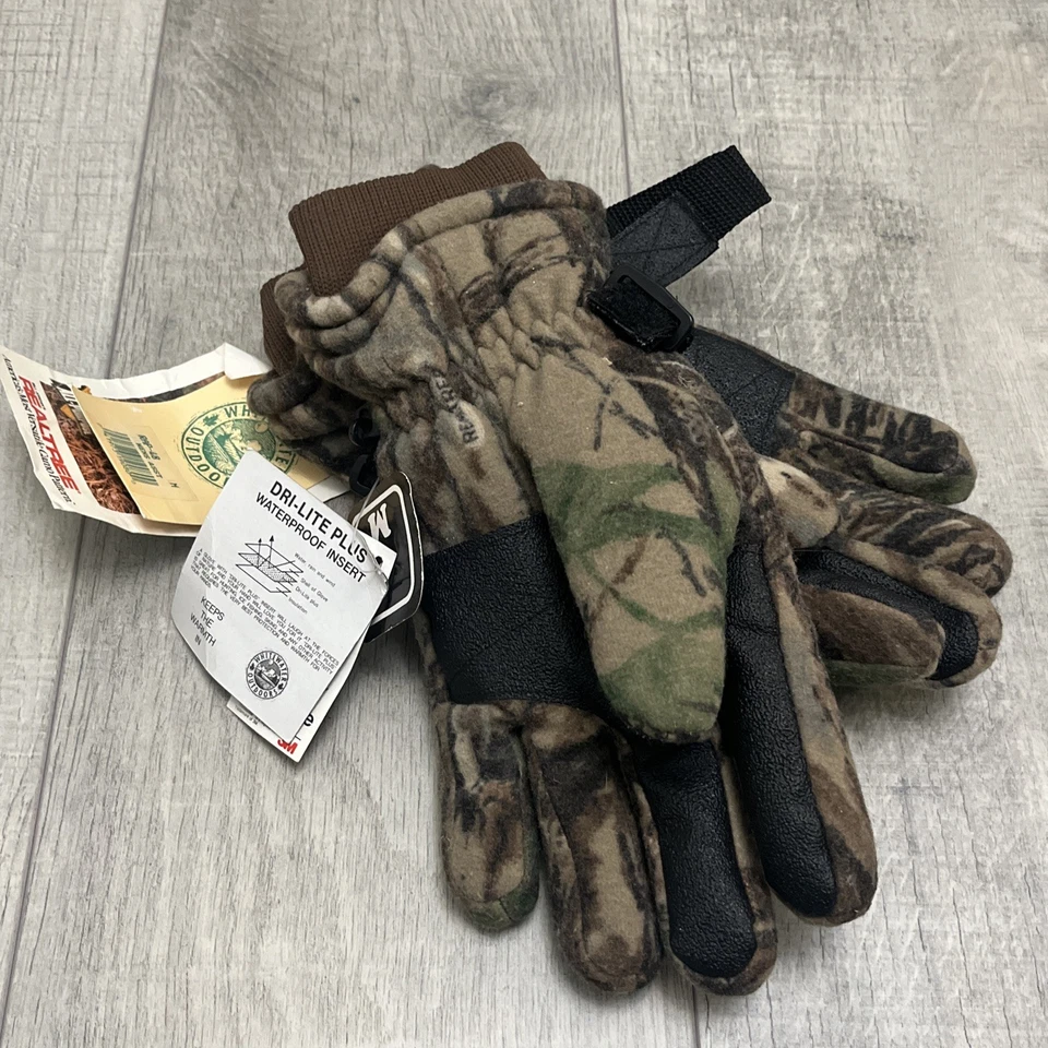 Vintage Whitewater Outdoors Thinsulate Realtree Camo Gloves Men's Size Medium - Image 2 of 4