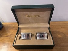 Plata Lappas Silver Plated Argentinian Napkin Ring Set of Two Boxed
