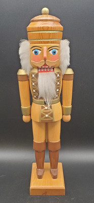 VTG Erzgebirgisch Nutcracker, Natural Wood Finish, 13'', from EU Germany, EUC 44